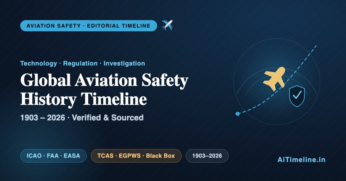 Global Aviation Safety History Timeline (1903-2026): How Technology, Regulations and Investigation Made Flying Safer