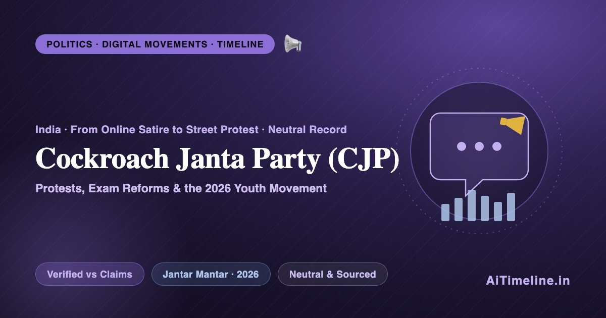 Cockroach Janta Party (CJP) Protests: A 2026 Timeline