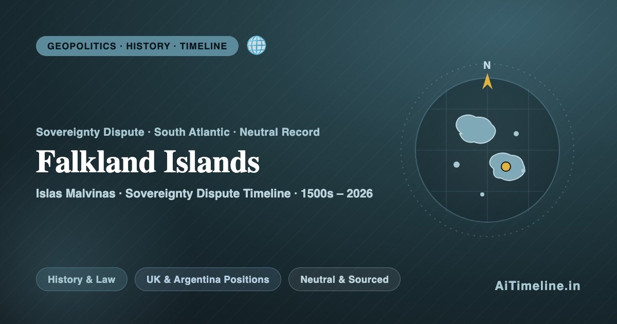 Falkland Islands (Islas Malvinas) Sovereignty Dispute Timeline (1500s-2026)