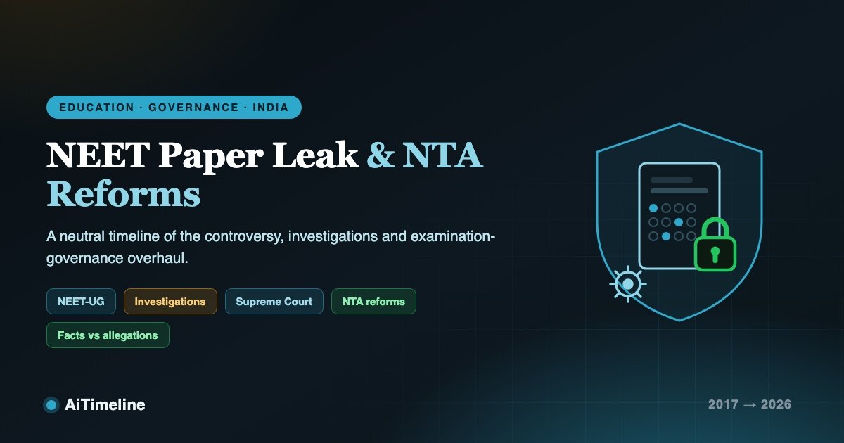 NEET Paper Leak and NTA Reforms: A Complete Timeline of the Controversy, Investigations and India’s Examination-Governance Overhaul