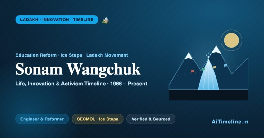 Sonam Wangchuk timeline: life, Ice Stupa, education reform and the Ladakh movement