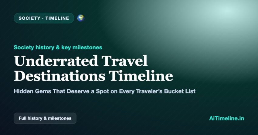 Underrated Travel Destinations Timeline: Hidden Gems That Deserve a Spot on Every Traveler’s Bucket List