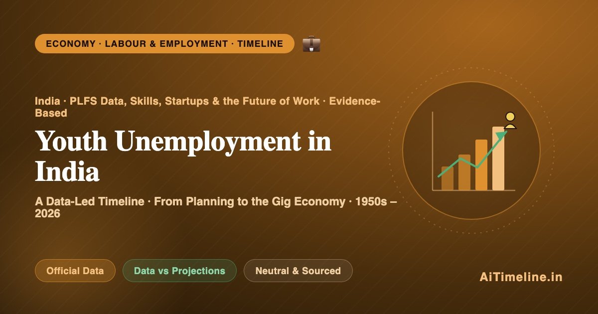 Youth Unemployment in India: A Data-Led Timeline (1950s-2026)