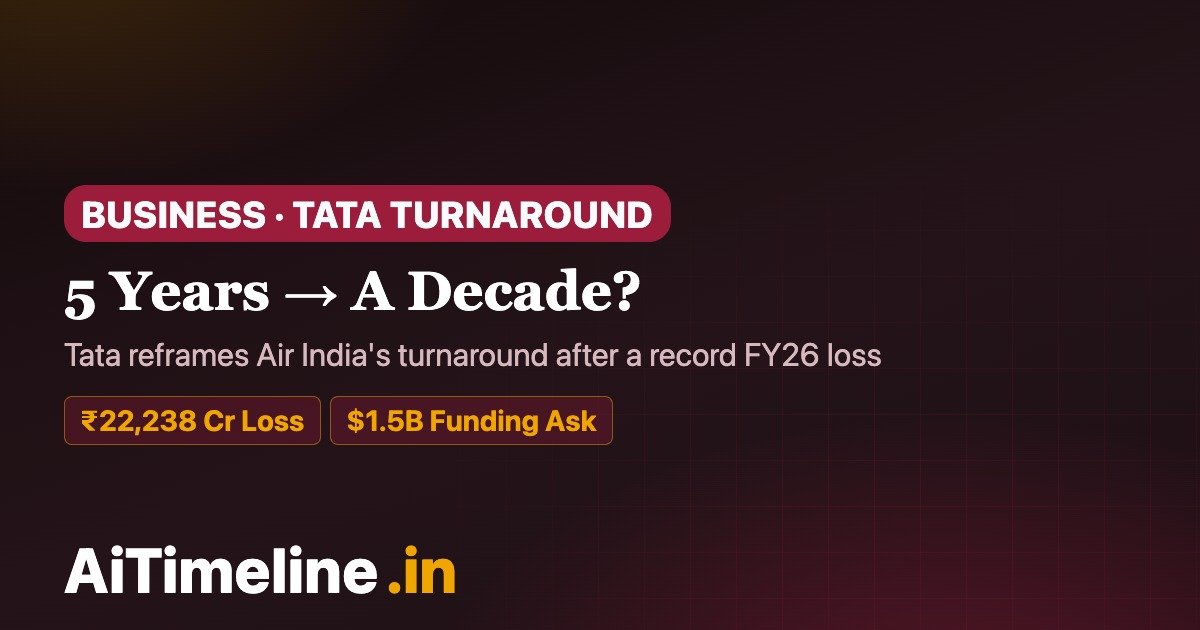 Air India Turnaround Timeline 2022–2026: Why Tata Says the Transformation Could Take a Decade