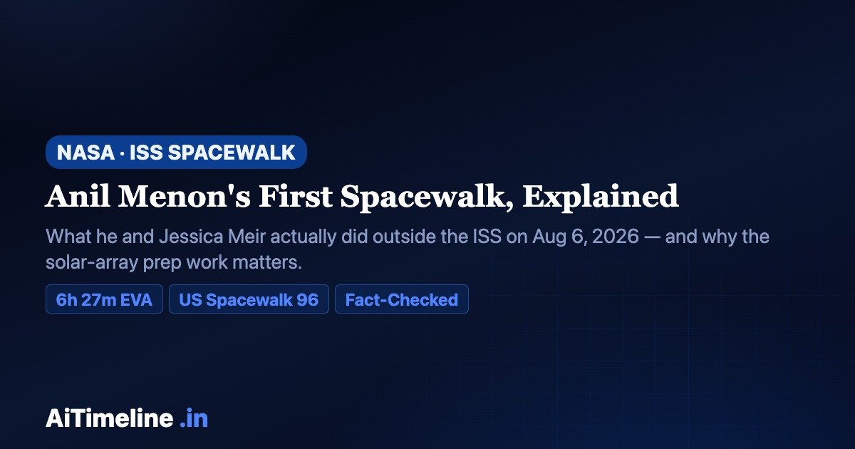 Anil Menon’s First Spacewalk: What He and Jessica Meir Actually Did Outside the ISS