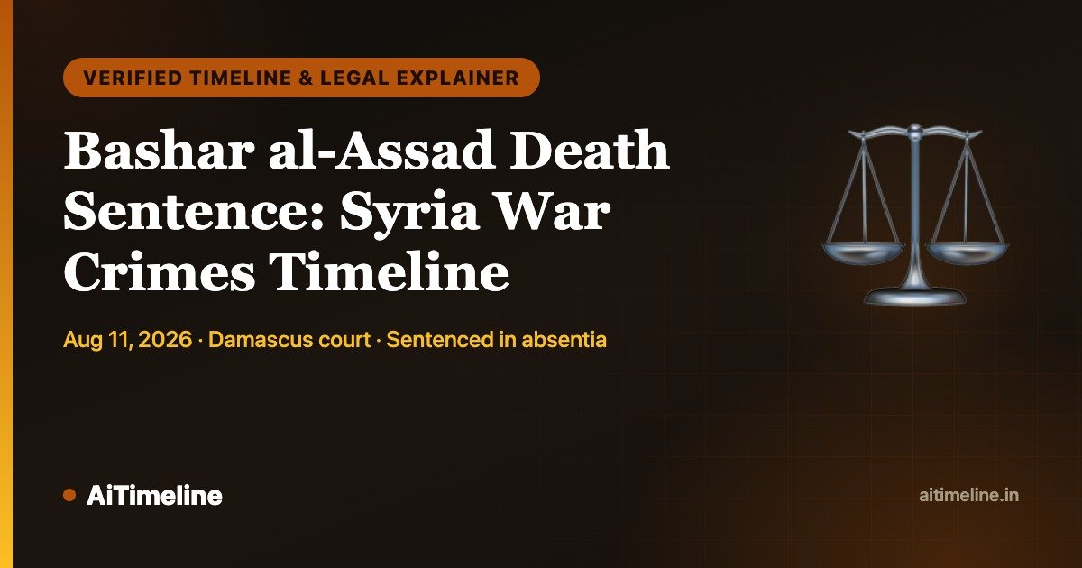Bashar al-Assad Death Sentence: Syria War Crimes Timeline and Trial Explained
