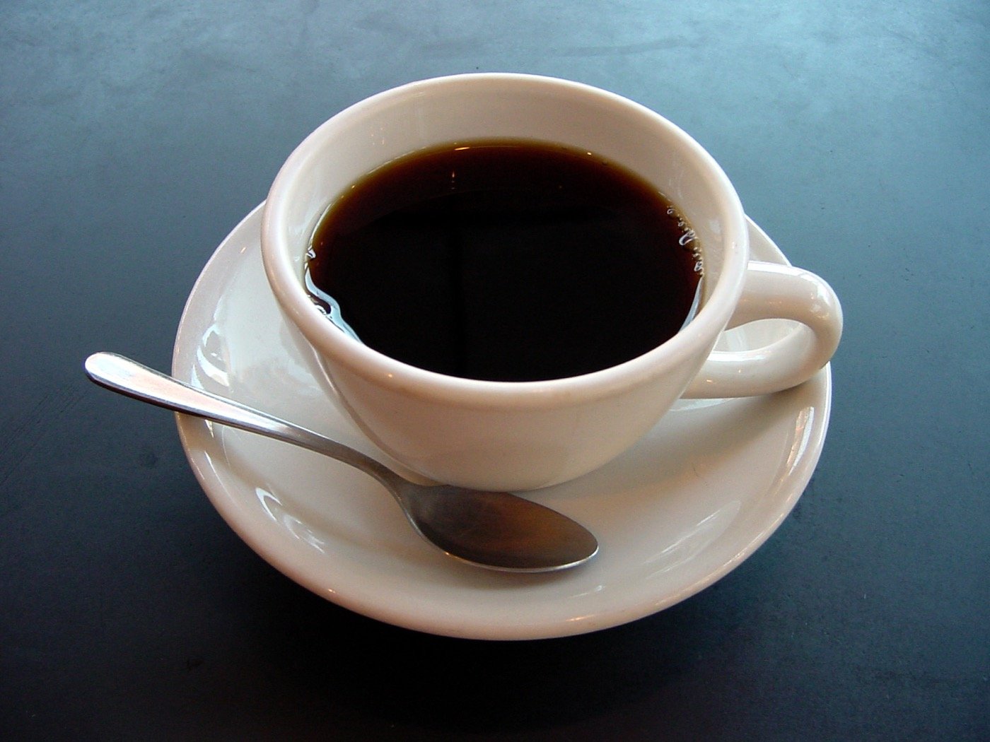 A cup of filtered brewed coffee, the form most consistently linked to a neutral or favorable cardiovascular profile in research