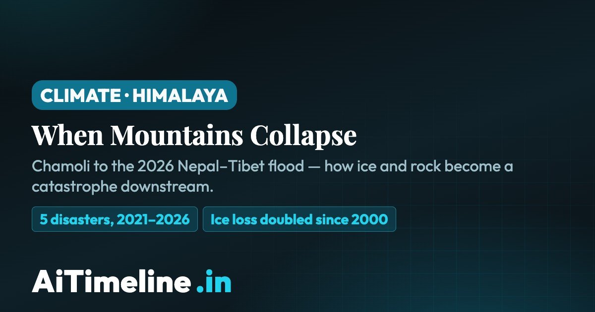 Himalayan Glacier Disaster Timeline (2021–2026): Nepal–Tibet Flood, GLOFs & Rising Mountain Risks