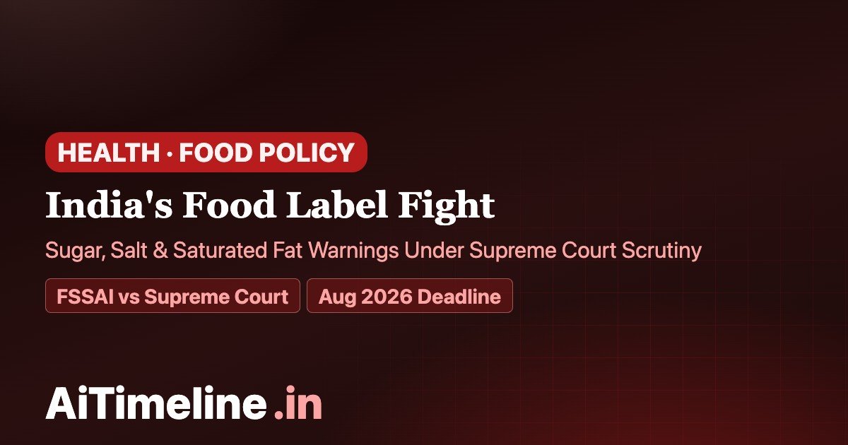 India Food Warning Labels Timeline 2026: The Fight Over Sugar, Salt & Packaged Food