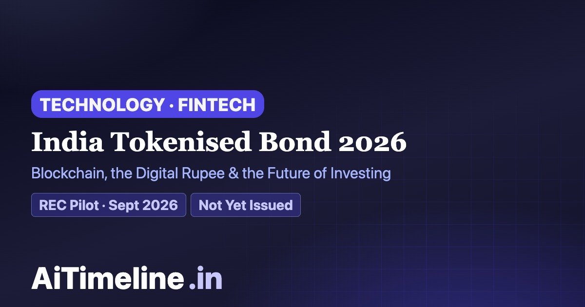 India Tokenised Bond Timeline 2026: Blockchain, Digital Rupee & the Future of Investing