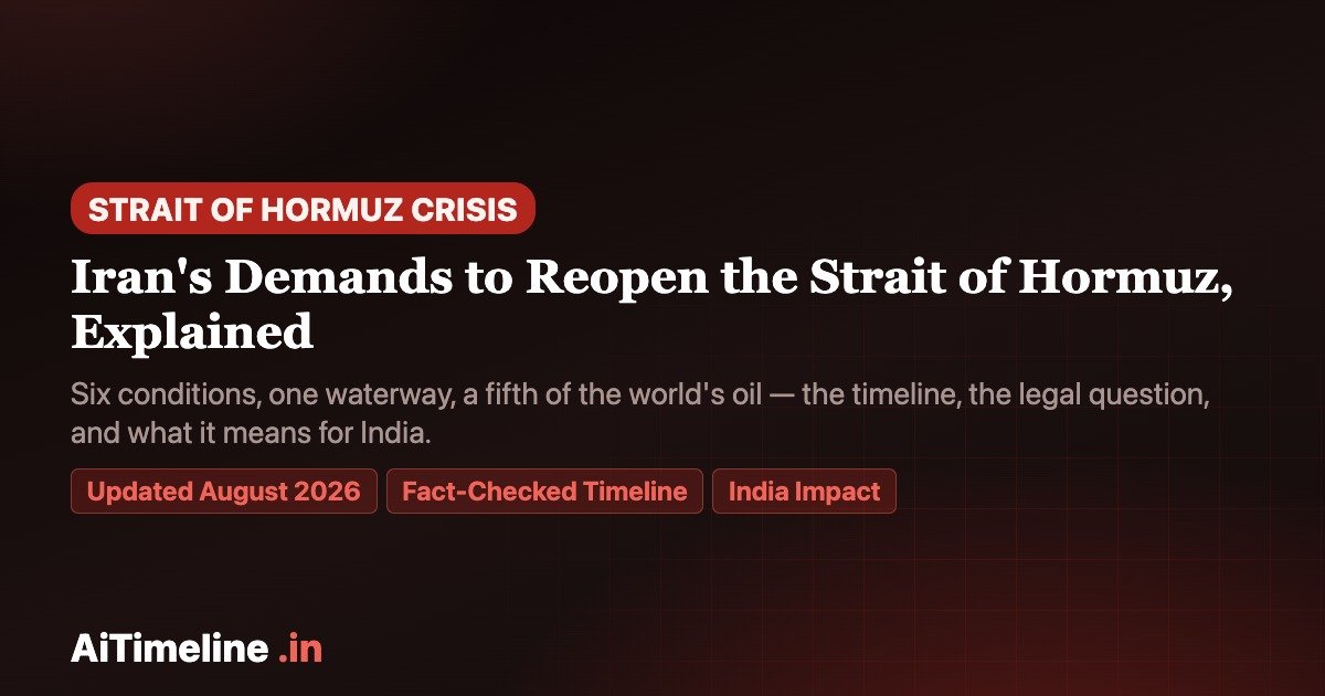 Iran’s Demands to Reopen the Strait of Hormuz, Explained