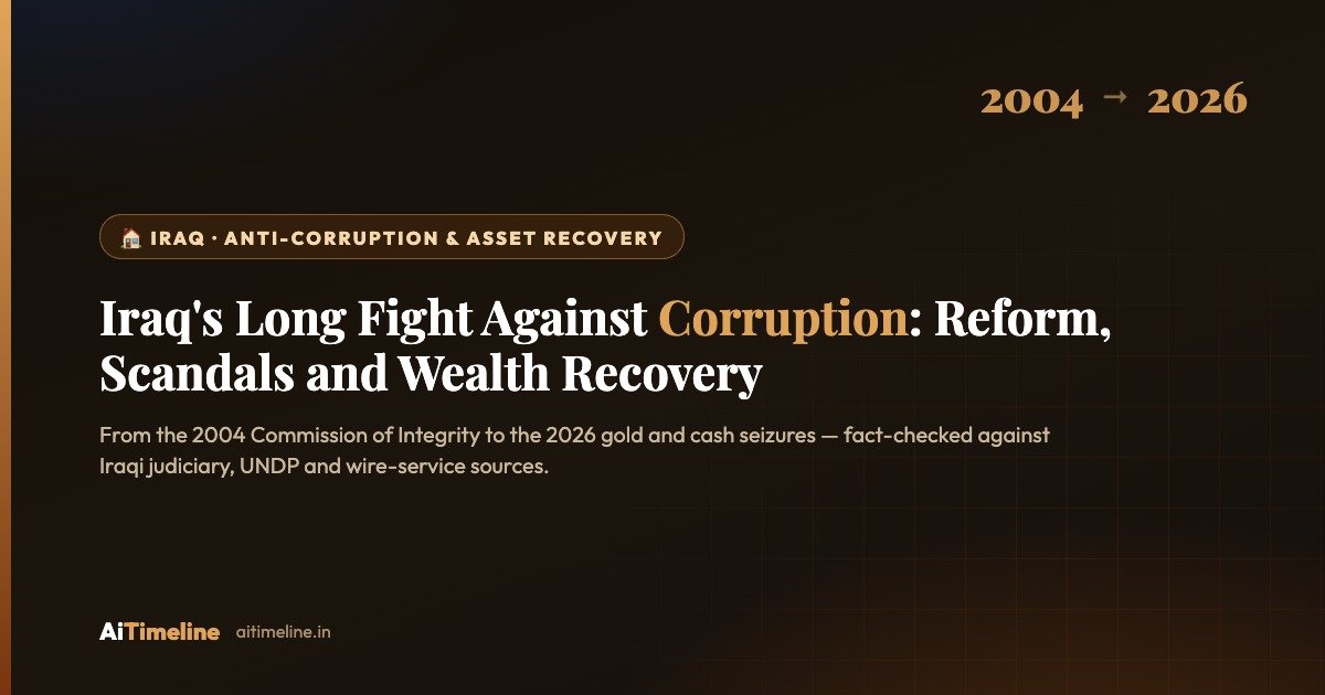 Iraq’s Long Fight Against Corruption: A Timeline of Reform, Scandals and Wealth Recovery