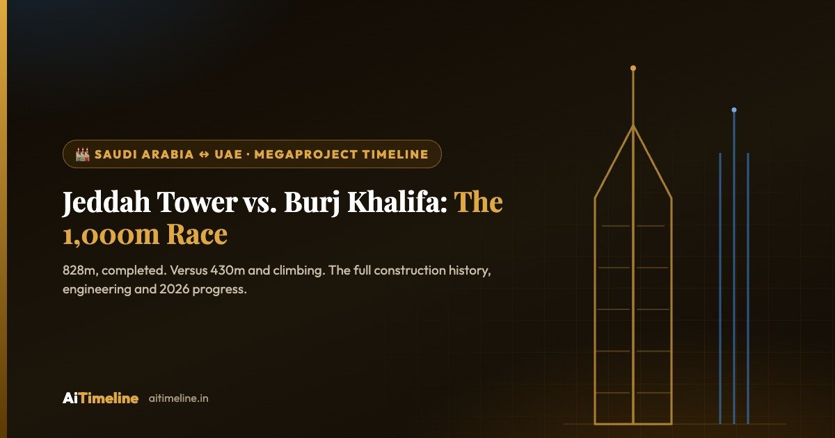 Jeddah Tower vs. Burj Khalifa: The 1,000m Megaproject Construction Timeline