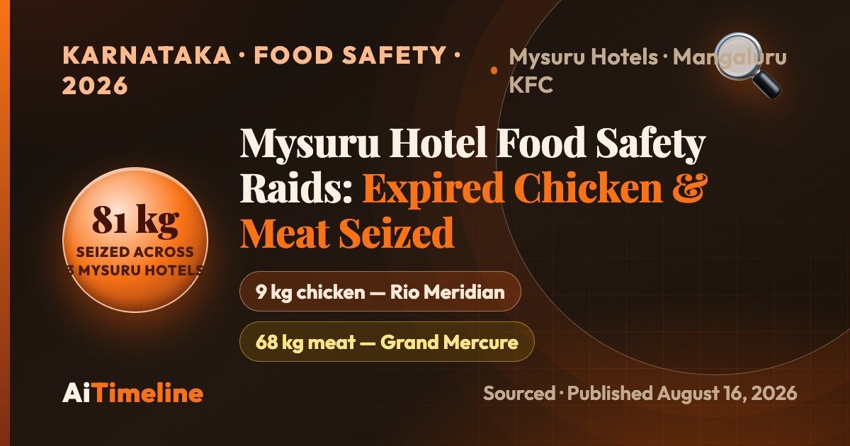 Mysuru Hotel Food Safety Raids: Expired Chicken and Meat Seized as Karnataka Crackdown Expands