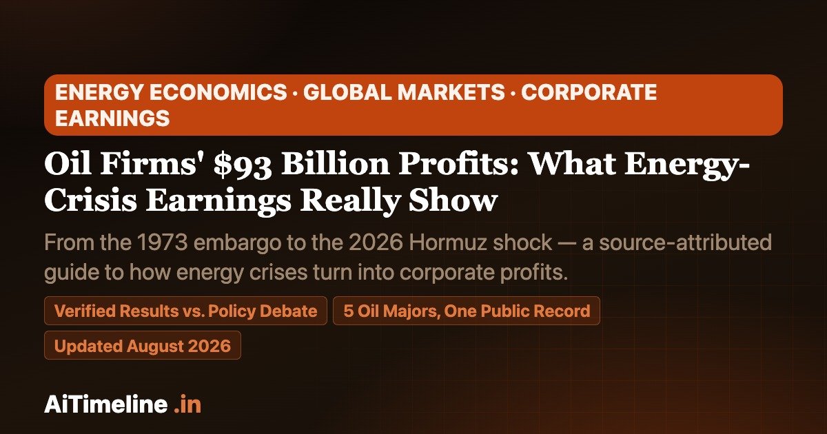 Oil Firms’ $93 Billion Profits: What Energy-Crisis Earnings Really Show