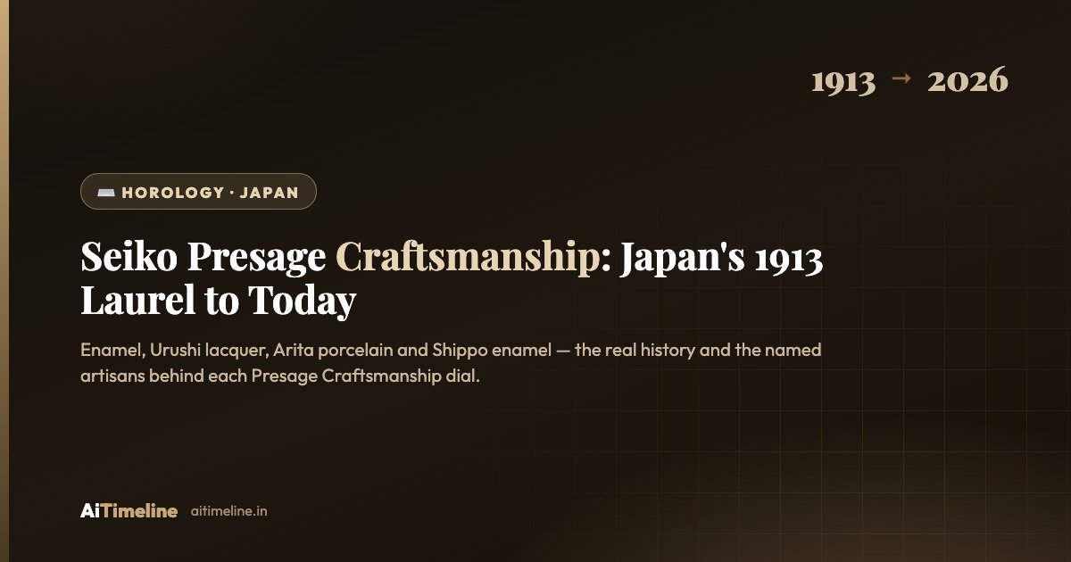 Seiko Presage Craftsmanship: From Japan’s 1913 Laurel to Today