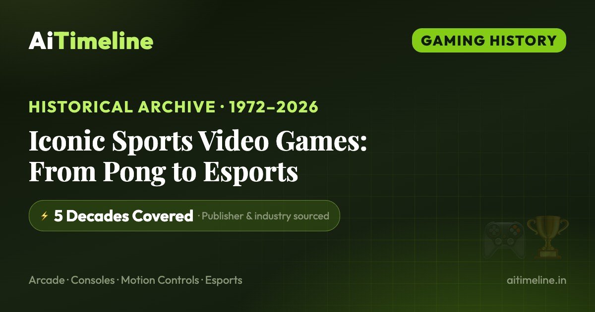 Iconic Sports Video Games: The Complete History From Pong to Esports