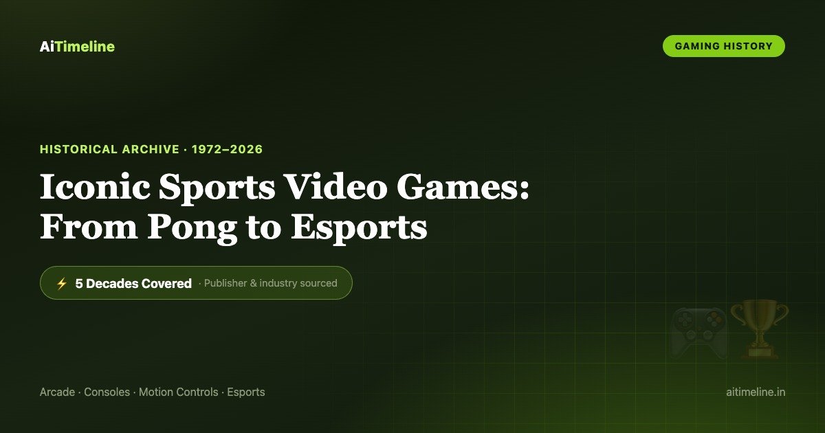 Iconic Sports Video Games: The Complete History From Pong to Esports