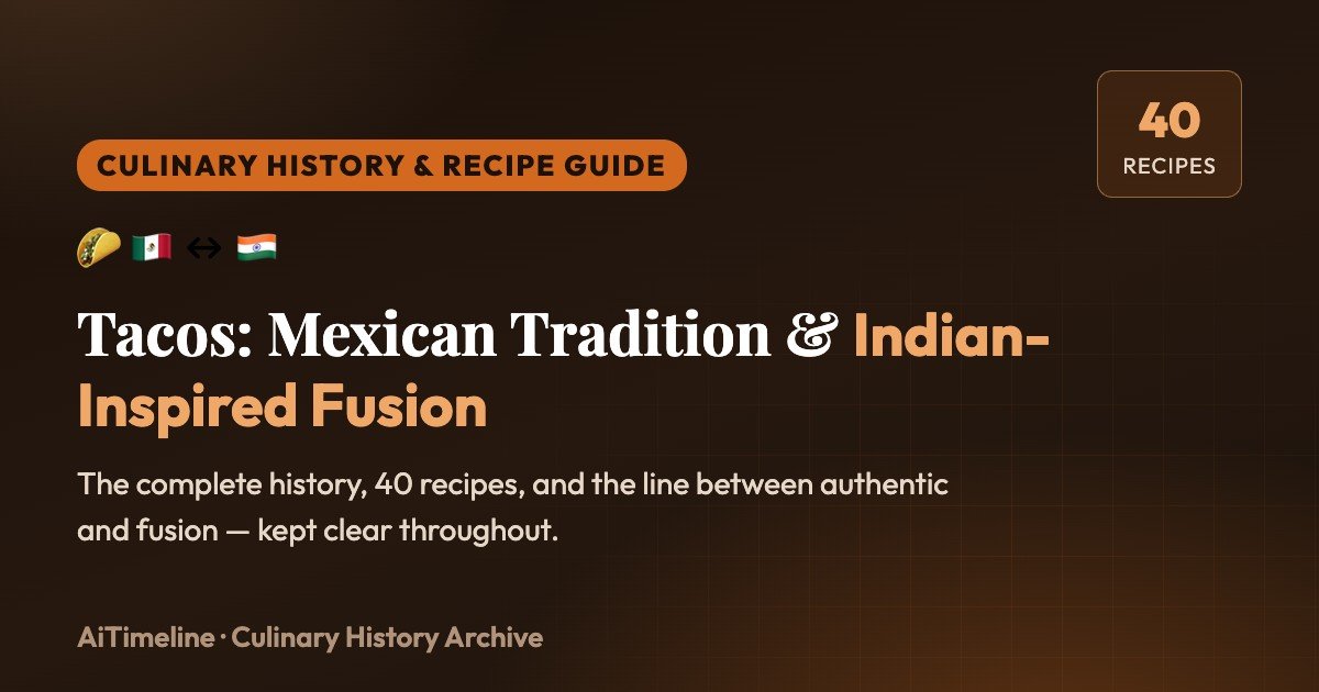 Tacos: The Complete History of Mexican Tradition and Indian-Inspired Fusion
