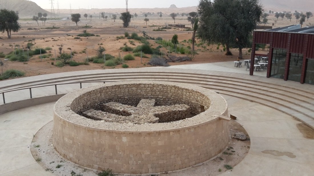 An excavated Bronze Age tomb at the Mleiha archaeological site, Sharjah