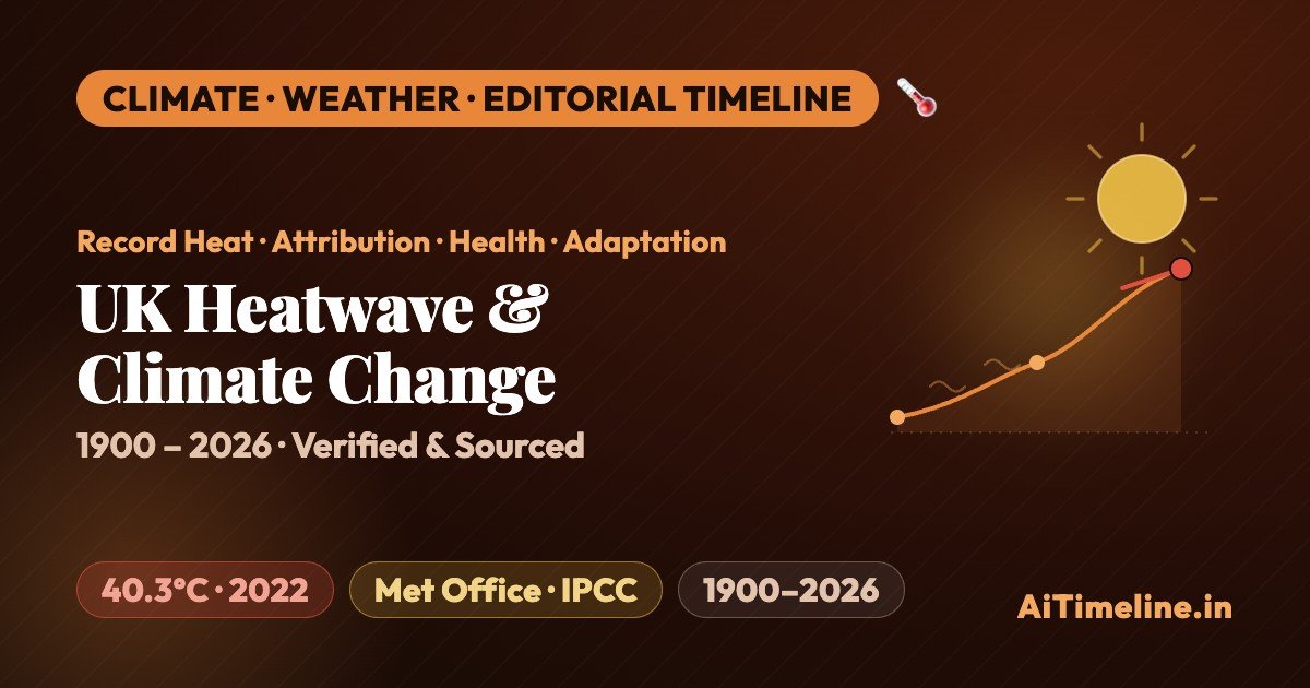 UK Heatwave and Climate Change Timeline (1900-2026): Record Temperatures, Scientific Evidence, Health Impacts and Climate Adaptation