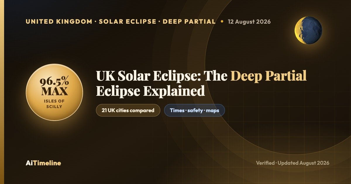 UK Solar Eclipse 2026: The Deep Partial Eclipse of August 12, Explained