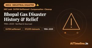 Bhopal Gas Disaster History: Timeline, Settlements & Relief