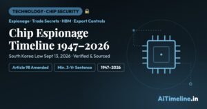 Chip Espionage Timeline 1947–2026: How Semiconductor Secrets Became a National Security Battleground