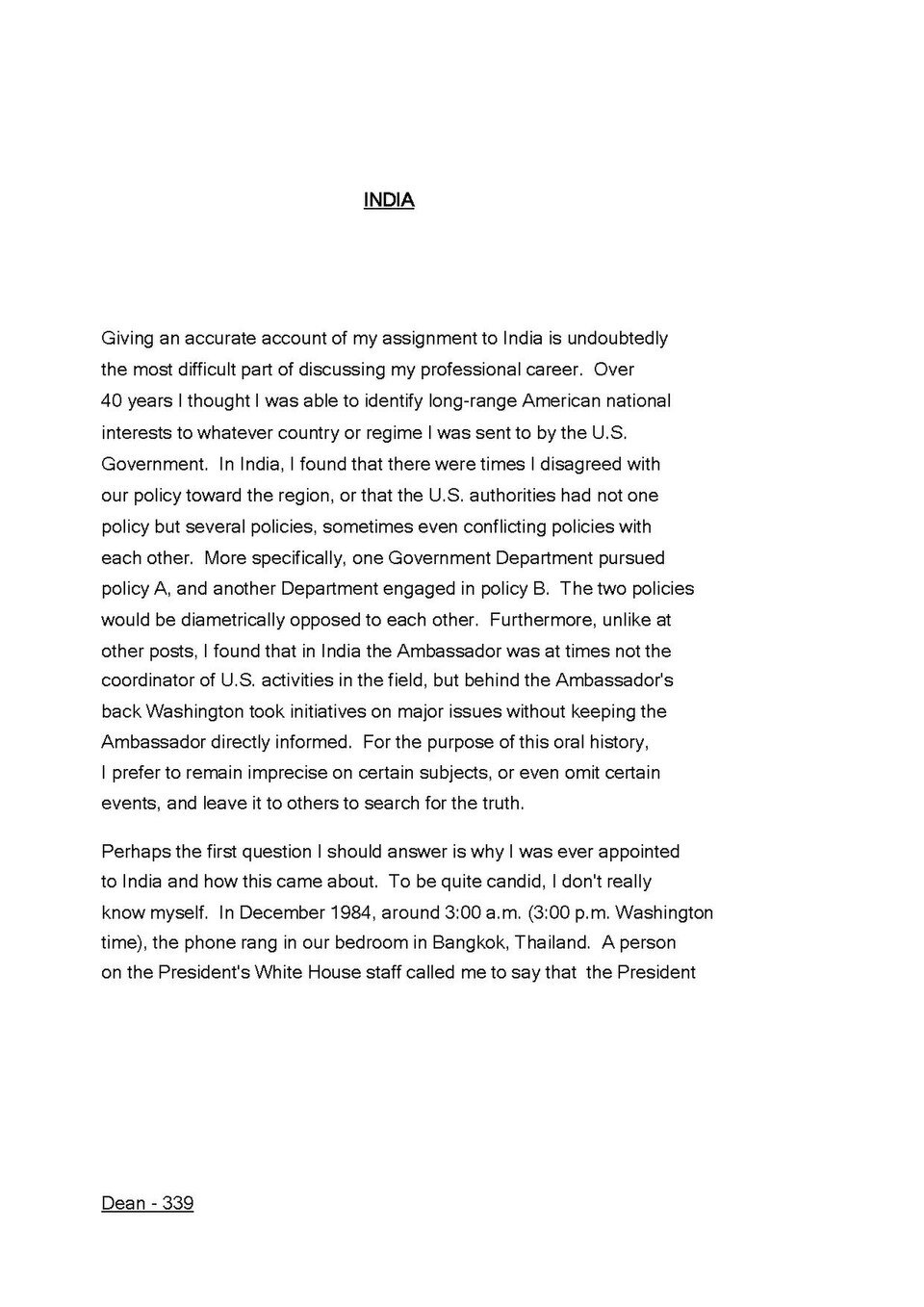 FIRST DRAFT PUBLISHED