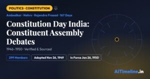 Constitution Day India: Constituent Assembly Debates Timeline