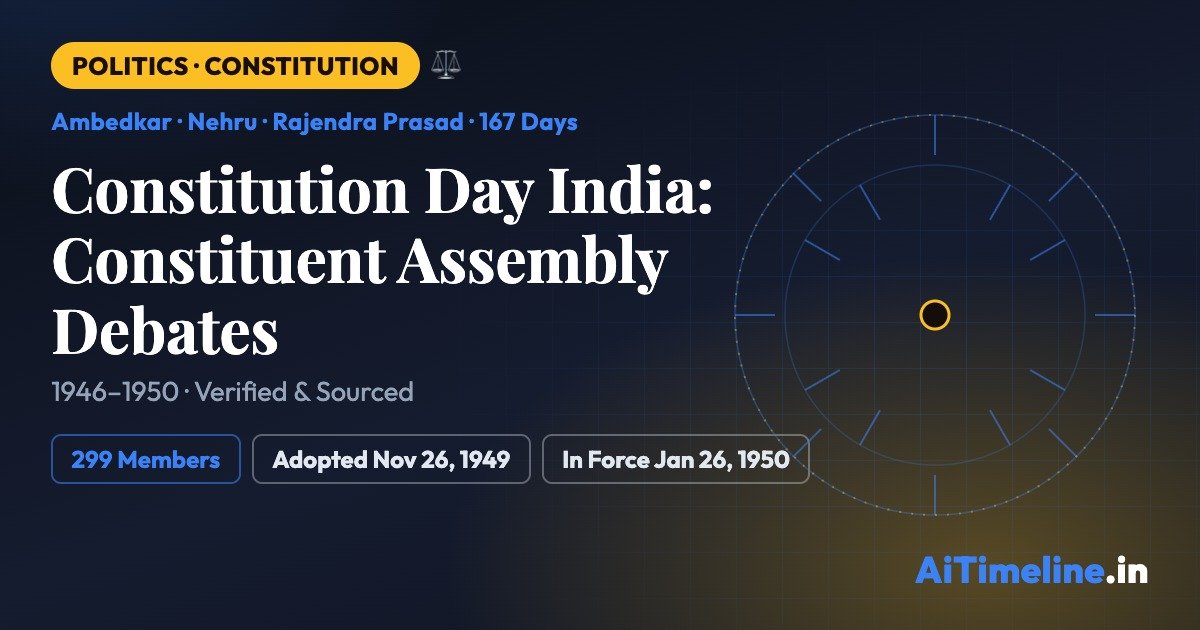Constitution Day India: Constituent Assembly Debates Timeline