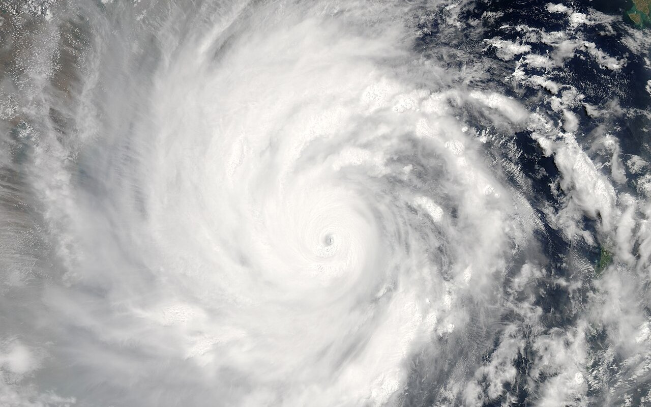 Super Cyclonic Storm Amphan over the Bay of Bengal on 18 May 2020, two days before landfall in West Bengal