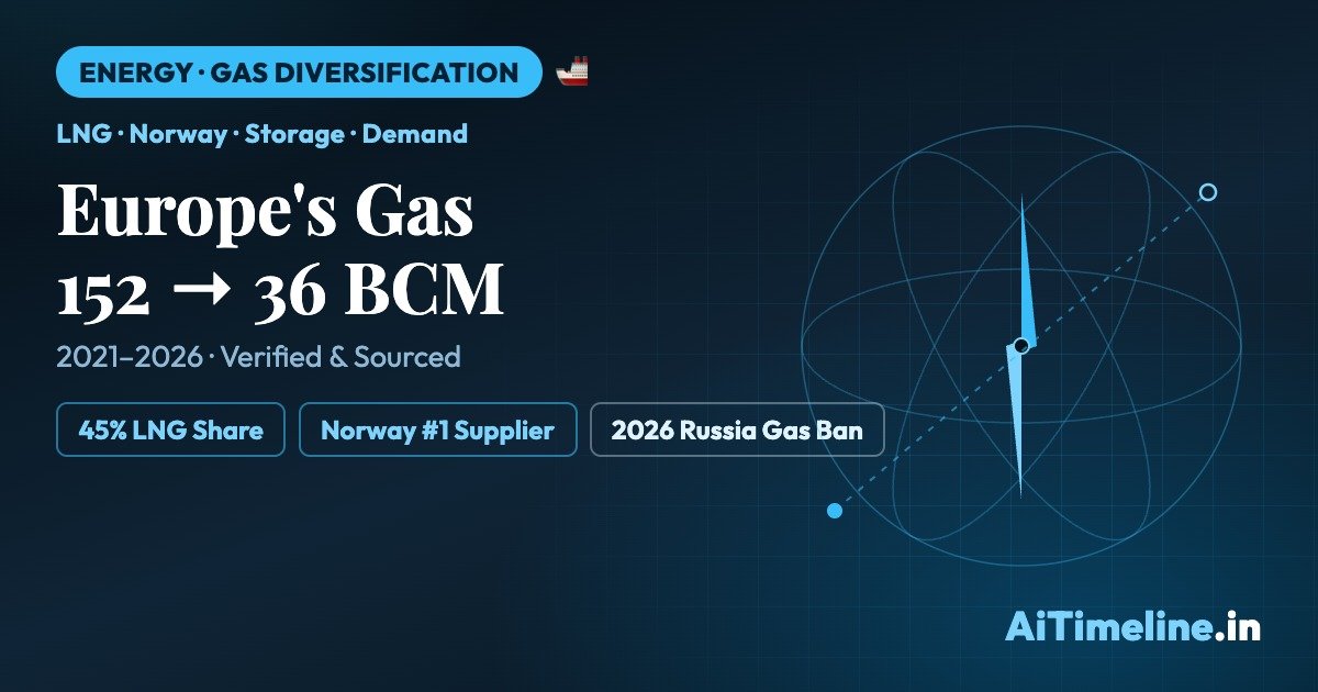 Europe LNG Switch Timeline 2009–2026: How the EU Rewired Its Gas Supply After Russia
