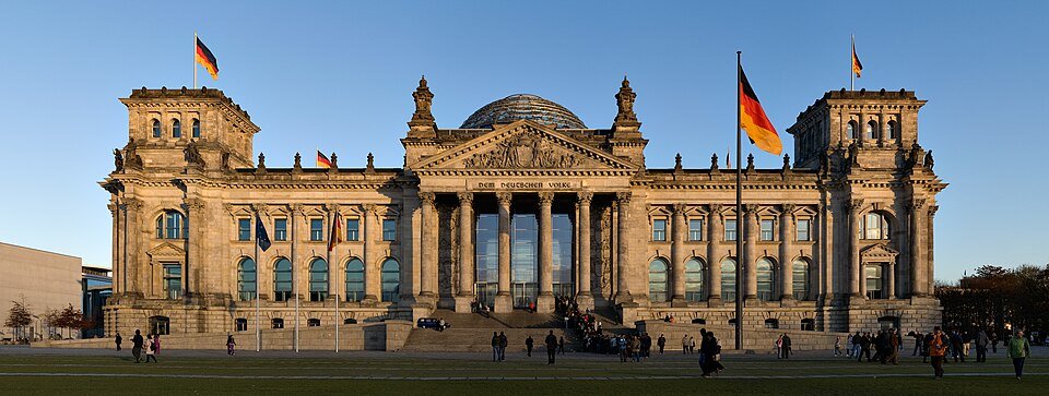 The Reichstag building in Berlin, seat of the German Bundestag