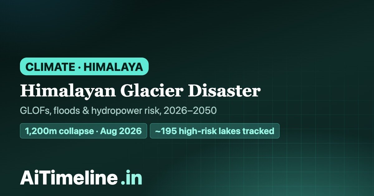 Himalayan Glacier Disaster Timeline 2026–2050: GLOFs, Floods & Hydropower Risk