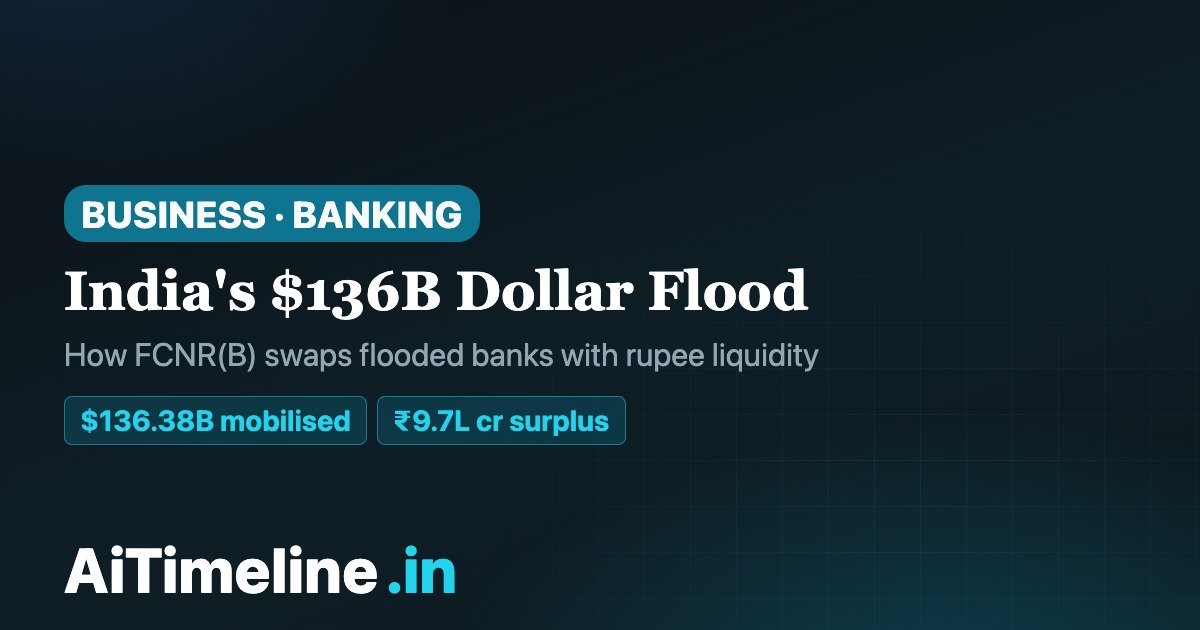India Banking Liquidity Timeline 2026: How $136 Billion Flowed Into Banks and What It Means for the Rupee