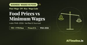 Food Prices vs Minimum Wages in India: Historical Timeline