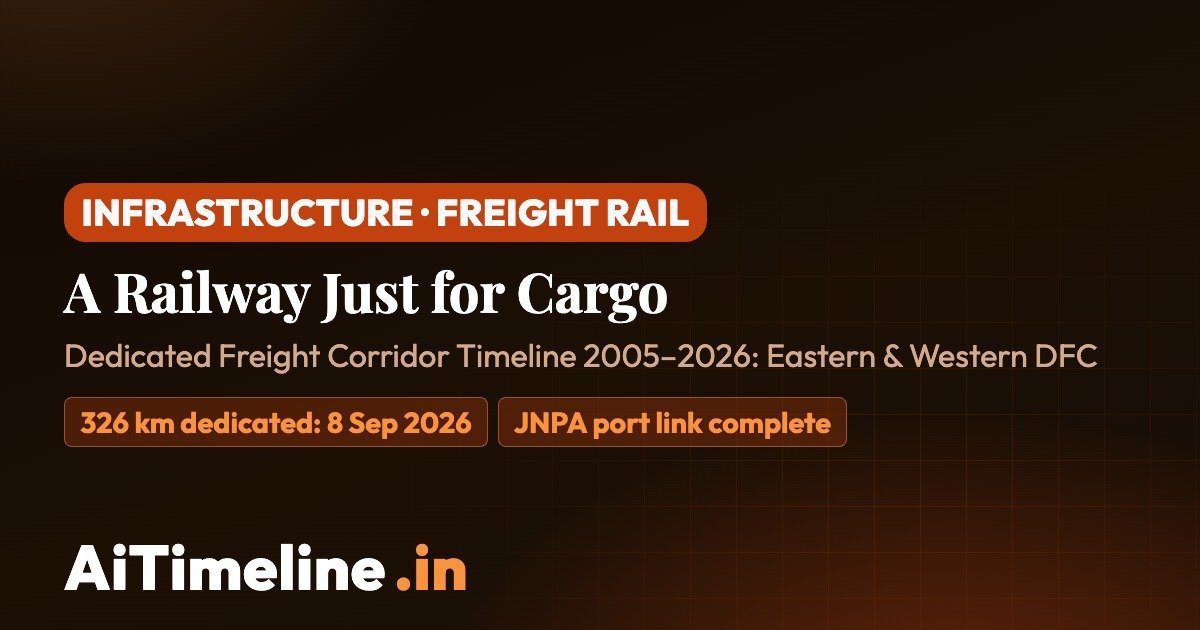 Dedicated Freight Corridor Timeline 2005–2026: Eastern & Western DFC Completed
