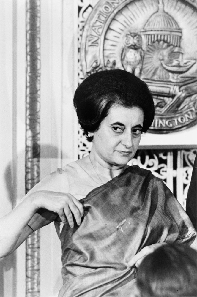 Indira Gandhi, photographed in 1966, whose government proclaimed the 1975 Emergency