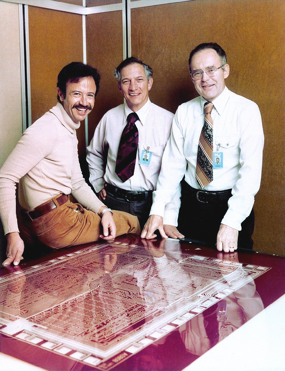 Andy Grove, Robert Noyce and Gordon Moore at Intel in 1978