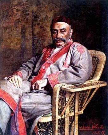 Jamsetji Nusserwanji Tata, painted by Edwin Arthur Ward in 1889