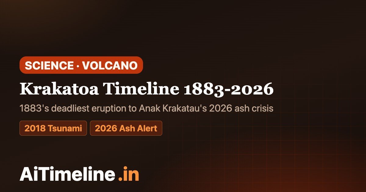 Krakatoa Eruption Timeline 1883-2026: Anak Krakatau, Tsunamis and Major Eruptions