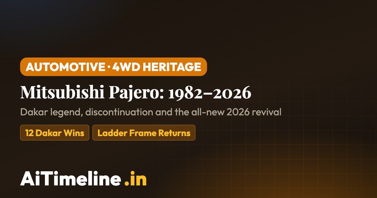 Mitsubishi Pajero Timeline 1982–2026: Dakar Legend, Discontinuation and Global Revival