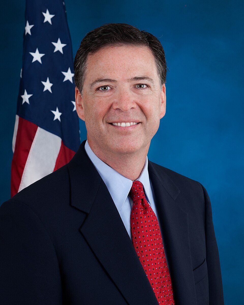Official FBI portrait of James Comey, FBI director from 2013 to 2017