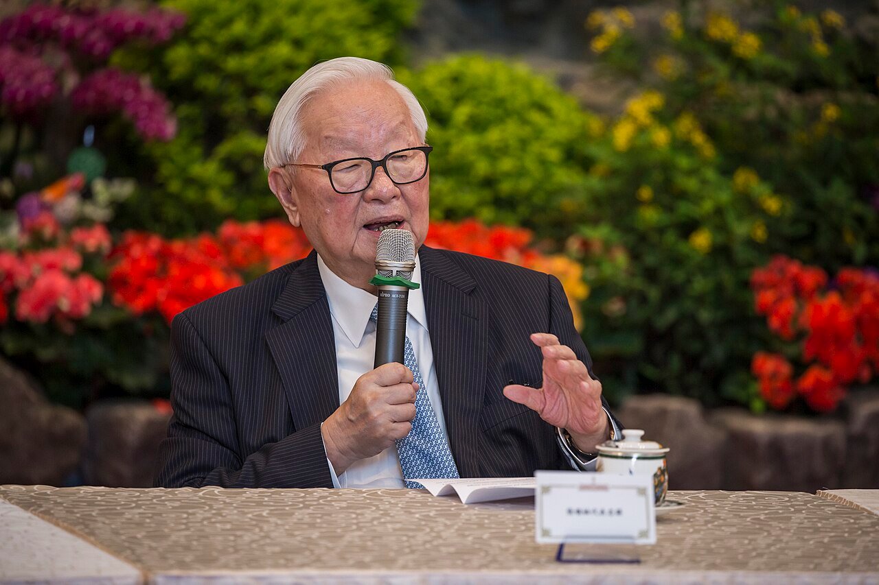 Morris Chang, who founded TSMC in 1987 at the age of 56, speaking in Taipei on 12 November 2018, five months after he retired