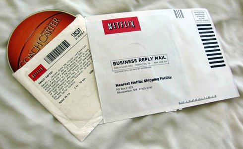 A Netflix DVD mailer in 2006, the year Blockbuster launched Total Access