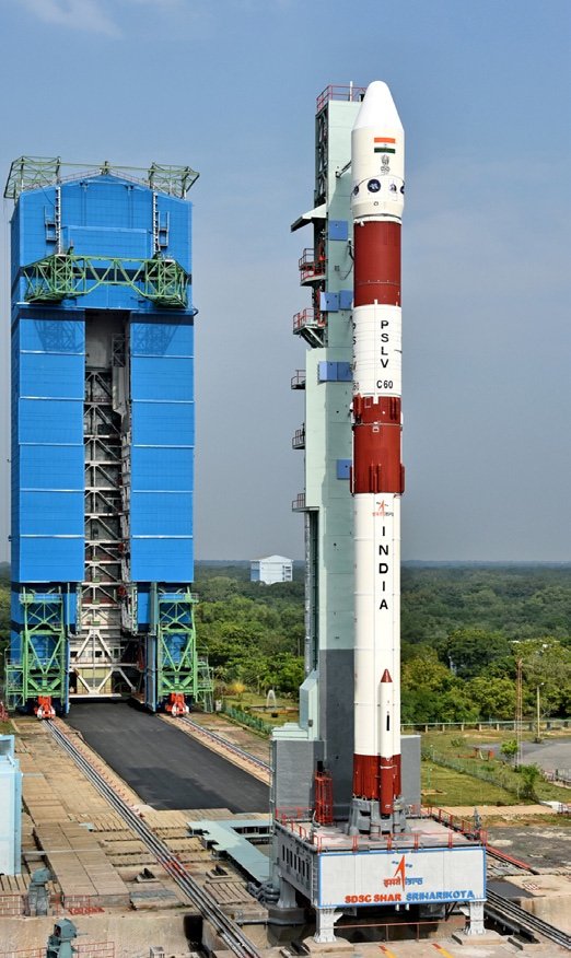 ISRO's PSLV-C60 on the First Launch Pad at Sriharikota in December 2024