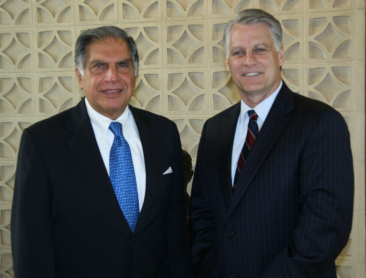 Ratan Tata with US Ambassador Timothy Roemer in New Delhi, 2010