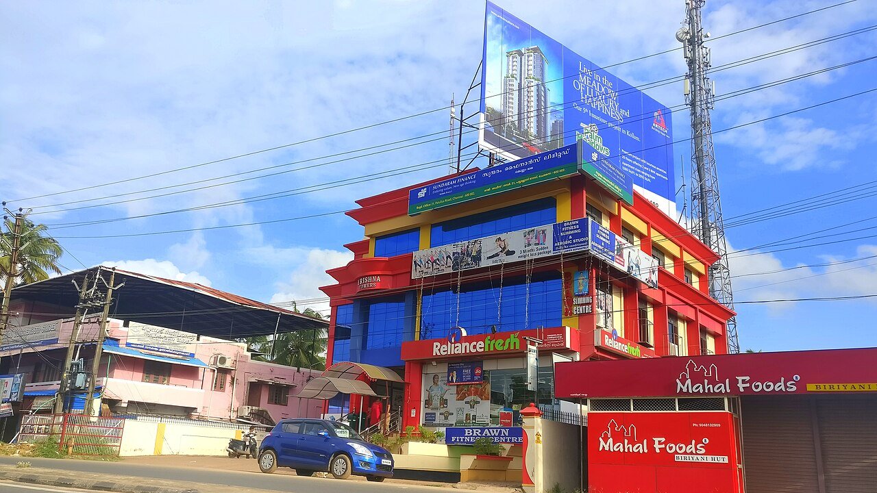 A Reliance Fresh store in Kollam, Kerala, in 2017