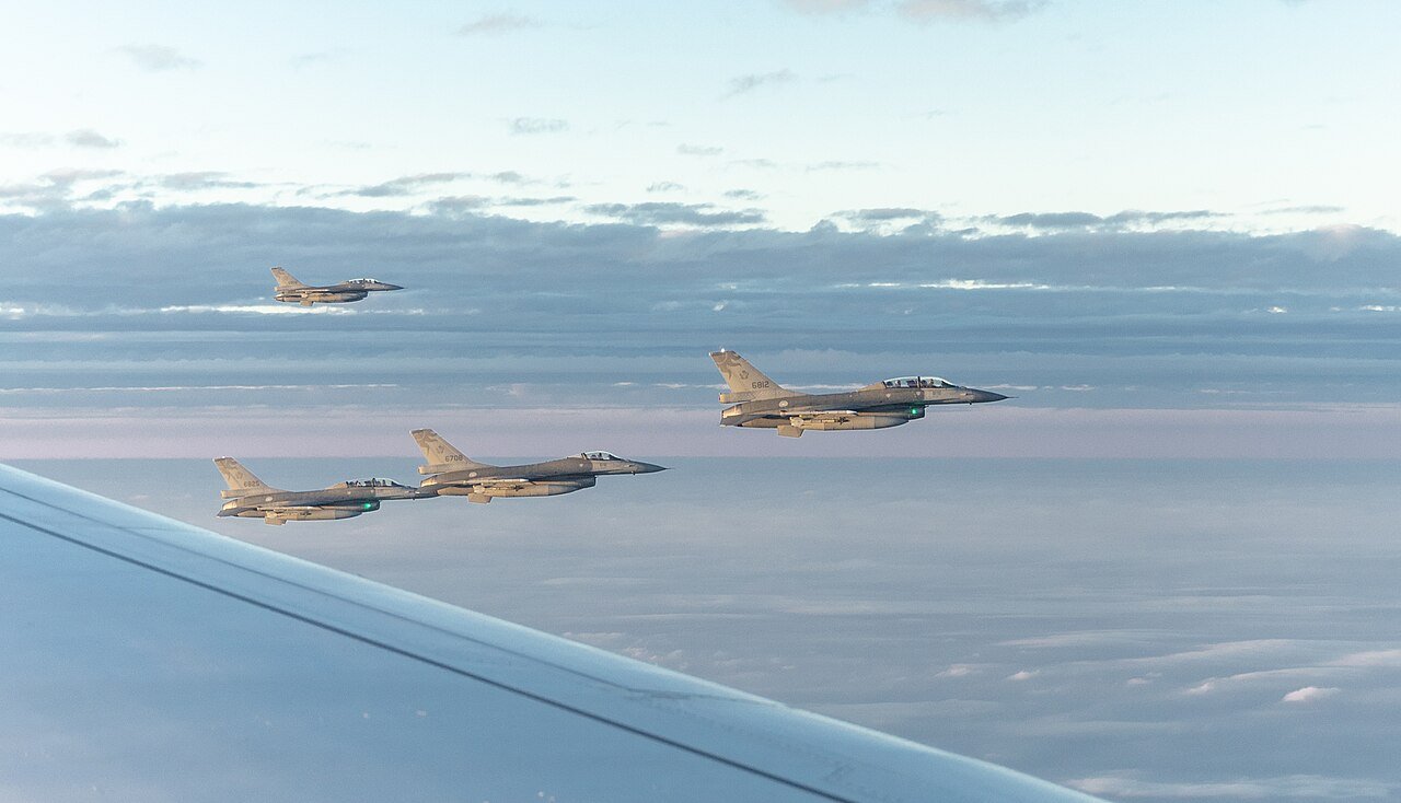 Taiwan Air Force F-16V jets, part of the older F-16A/B fleet upgraded under a 2011 U.S